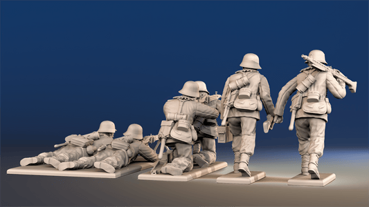 WW2 German Infantry - MG42 Machine Gun Team