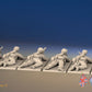 WW2 German Infantry Gaiters Field Cap Prone miniature figures rear view