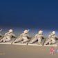 WW2 German Infantry Gaiters Helmet Prone miniature figures rear view