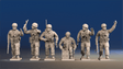 German Paratroopers command figures alternate view