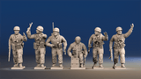 German Paratroopers command figures alternate view