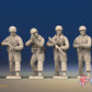 WW2 German Airborne Covered Helmet Firing miniature figures front view