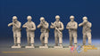 WW2 German Airborne Covered Helmet Firing miniature figures front view