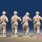 WW2 German Airborne Covered Helmet Firing miniature figures rear view