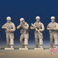 WW2 German Airborne Helmet Firing miniature figures front view