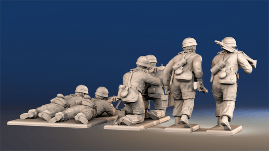 WW2 German Fallschirmjäger - MG42 Machine Gun Team