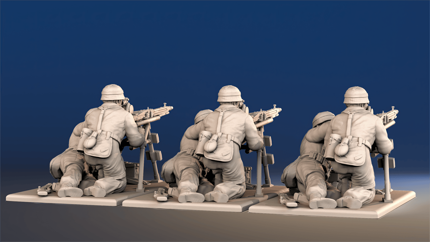 WW2 German Fallschirmjäger - Mounted MG42 Machine Gun Team