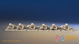 WW2 German Airborne Covered Helmet Prone miniature figures front view