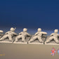 WW2 German Airborne Covered Helmet Prone miniature figures rear view