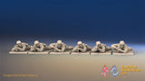 WW2 German Airborne Helmet Prone miniature figures front view