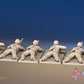 WW2 German Airborne Helmet Prone miniature figures rear view
