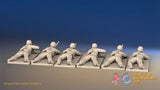 WW2 German Airborne Helmet Prone miniature figures rear view