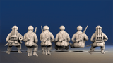 WW2 German Fallschirmjäger Tank Riders - Support Weapons, Covered Helmets
