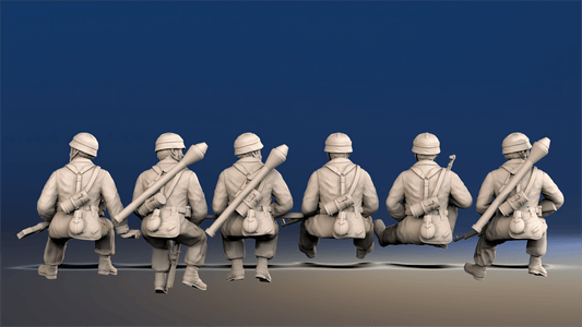 WW2 German Fallschirmjäger - Tank Riders, Covered Helmets