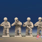 WW2 German Airborne Covered Helmet Kneeling miniature figures front view