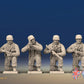 WW2 German Airborne Helmet Kneeling miniature figures front view