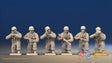 WW2 German Airborne Helmet Kneeling miniature figures front view