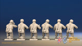 WW2 German Airborne Helmet Kneeling miniature figures rear view