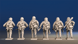 WW2 German Waffen-SS - Advancing, Covered Helmets