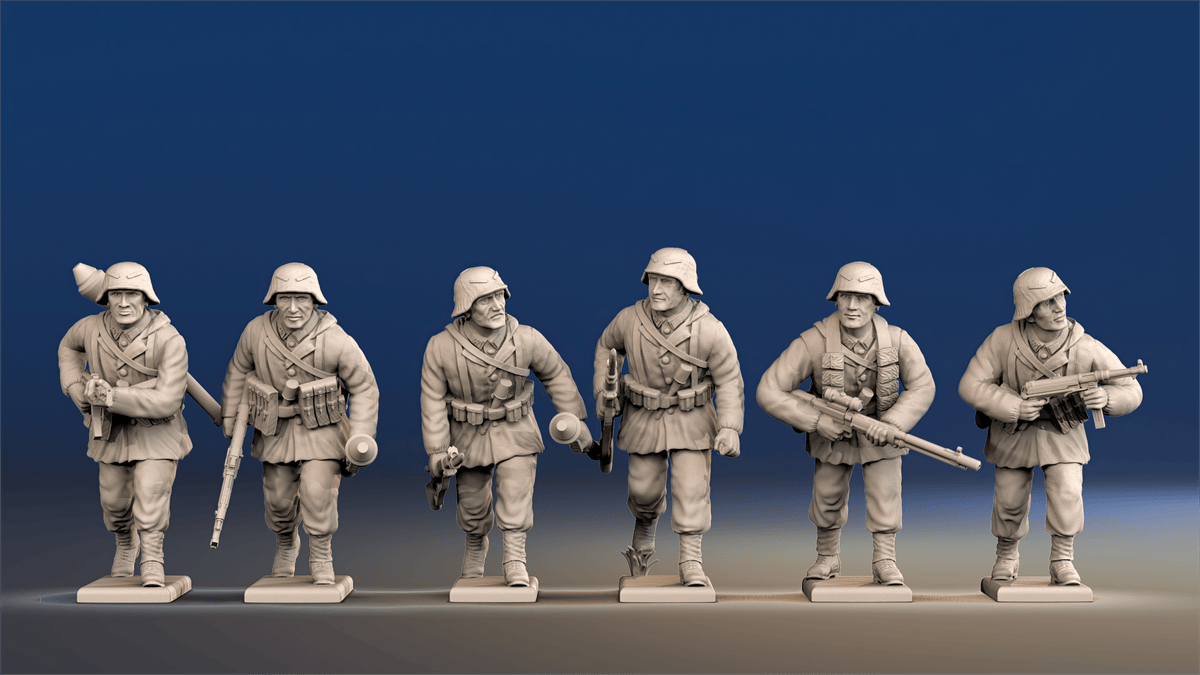 German Waffen-SS advancing helmet gaiter view 1