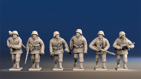 German Waffen-SS advancing helmet gaiter view 1