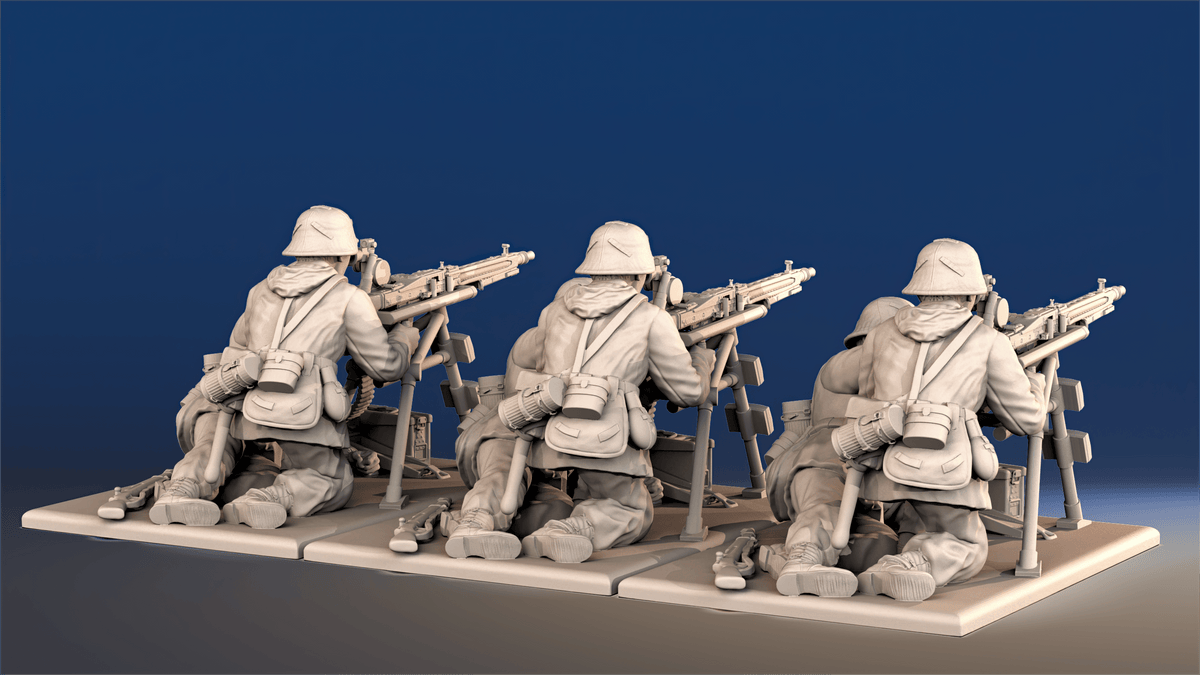 WW2 German Waffen-SS - Mounted MG42 Machine Gun Team