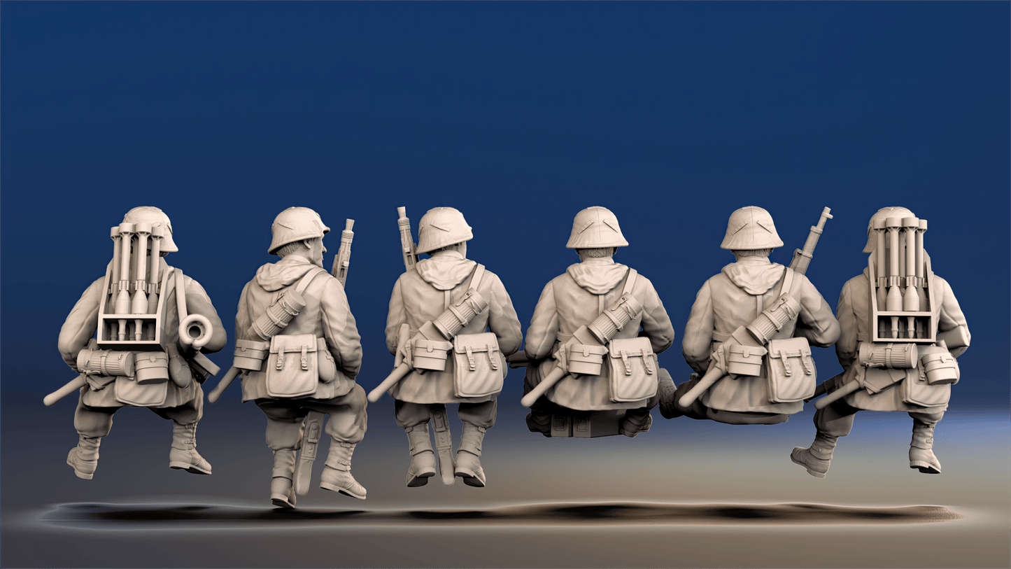 WW2 German Waffen-SS Tank Riders - Support Weapons, Covered Helmets and Gaiters