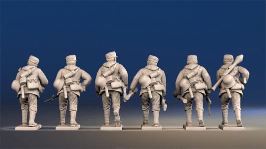 WW2 German Panzergrenadiers - Advancing, Smocks and Field Caps