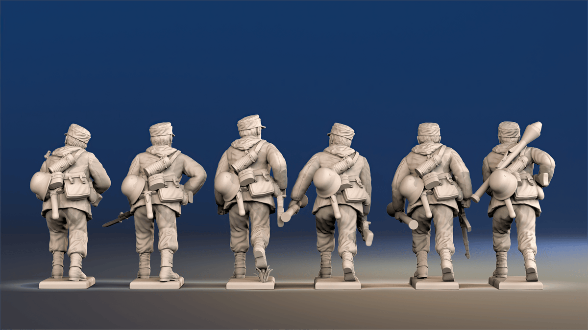 WW2 German Grenadiers - Advancing, Smocks, Field Caps and Gaiters