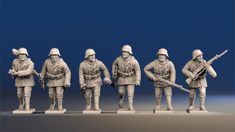 German smock advancing helmet view 1