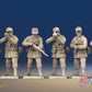 WW2 German Smock Gaiters Field Cap Firing miniature figures front view