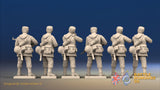 WW2 German Smock Gaiters Field Cap Firing miniature figures rear view