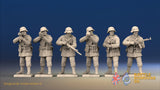 WW2 German Smock Gaiters Helmet Firing miniature figures front view
