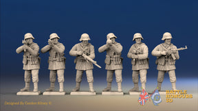 WW2 German Smock Gaiters Helmet Firing miniature figures front view