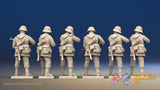 WW2 German Smock Gaiters Helmet Firing miniature figures rear view