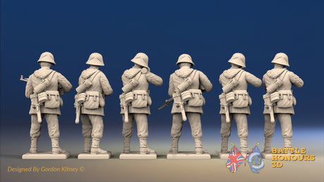 WW2 German Smock Gaiters Helmet Firing miniature figures rear view