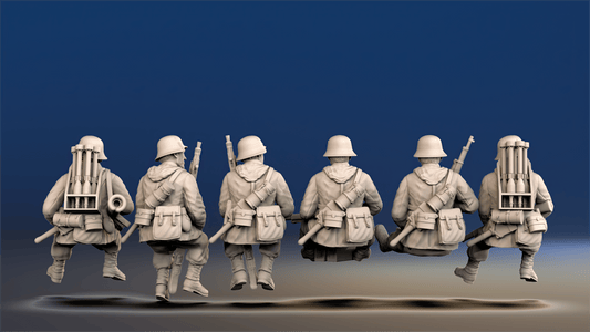 WW2 German Panzergrenadiers - Tank Rider Support Weapons in Smocks