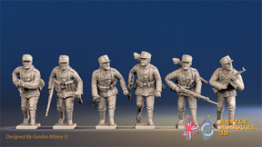 German infantry advancing in field caps