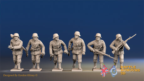 German infantry advancing gaiter helmet