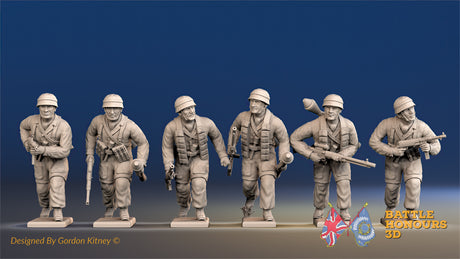 German Paratroopers advancing covered helmet alternate view