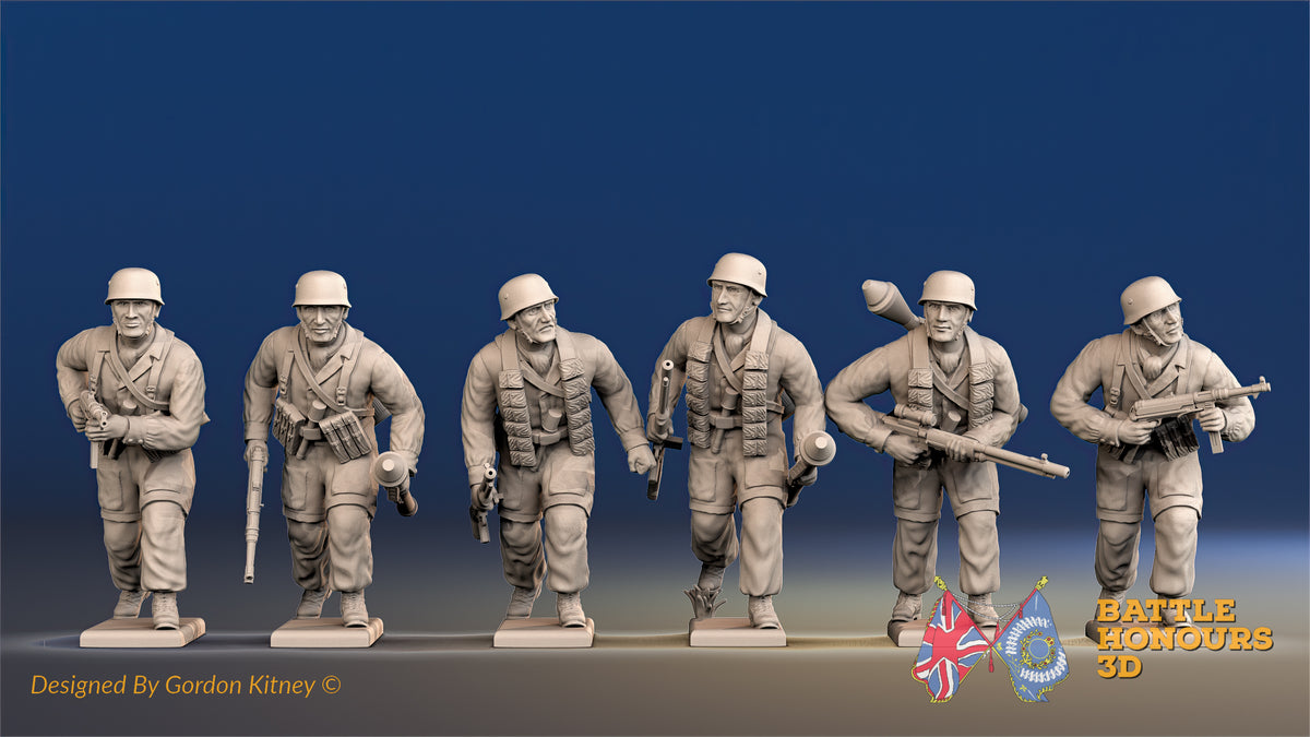 German Paratroopers advancing helmet