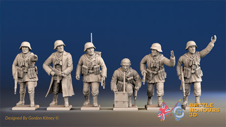 German smock Panzergrenadiers advancing command gaiters alternate view