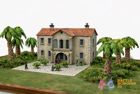 Colonial Caribbean governor's house terrain model graphic