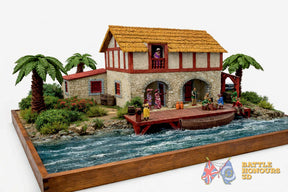 Colonial Caribbean house of pleasure terrain model graphic