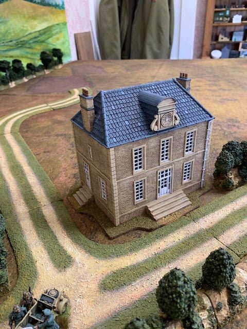 Painted Bénouville Town Hall model by Howard Greenwood