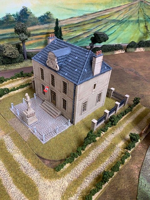 Painted Bénouville Town Hall model by Howard Greenwood