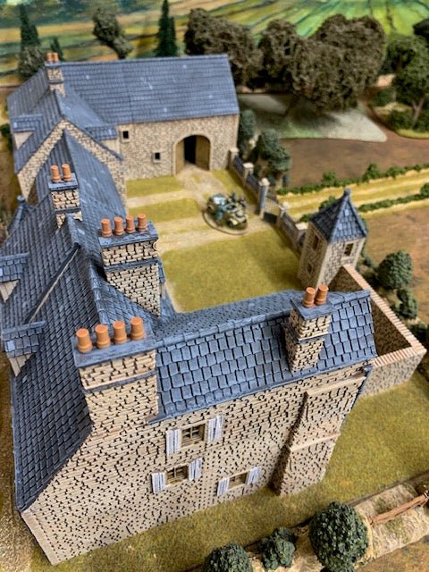 Painted Brecourt Manor terrain by Howard Greenwood