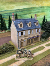 Howard Greenwood painted WW2 Normandy rural bar building alternate view