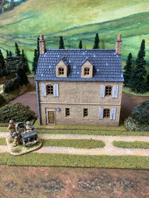 Howard Greenwood painted WW2 Normandy rural house