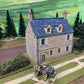 Howard Greenwood painted WW2 Normandy rural house alternate view